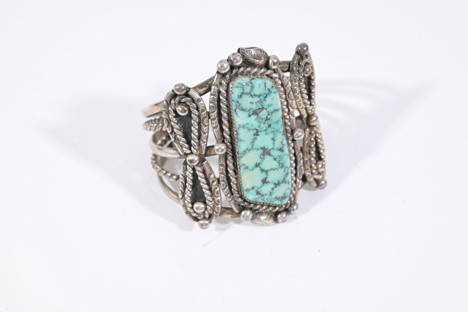 Mary Matt Sterling & Turquoise Bangle (1 of 7)
