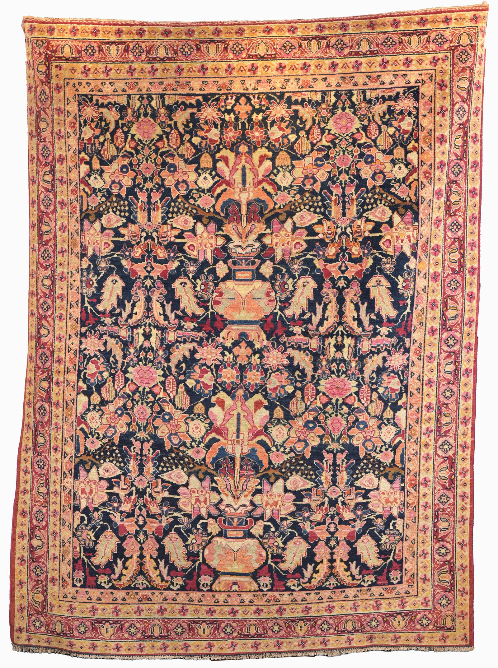 Antique Persian Kerman; Master Aboul Kermani: Antique Persian Kerman Rug By: Master Aboul Kermani. Provenance: From the estate of an important Atlanta Georgia lifetime Oriental rug collection. Size: 70 x 52 in. (5'10" x 4'4")
