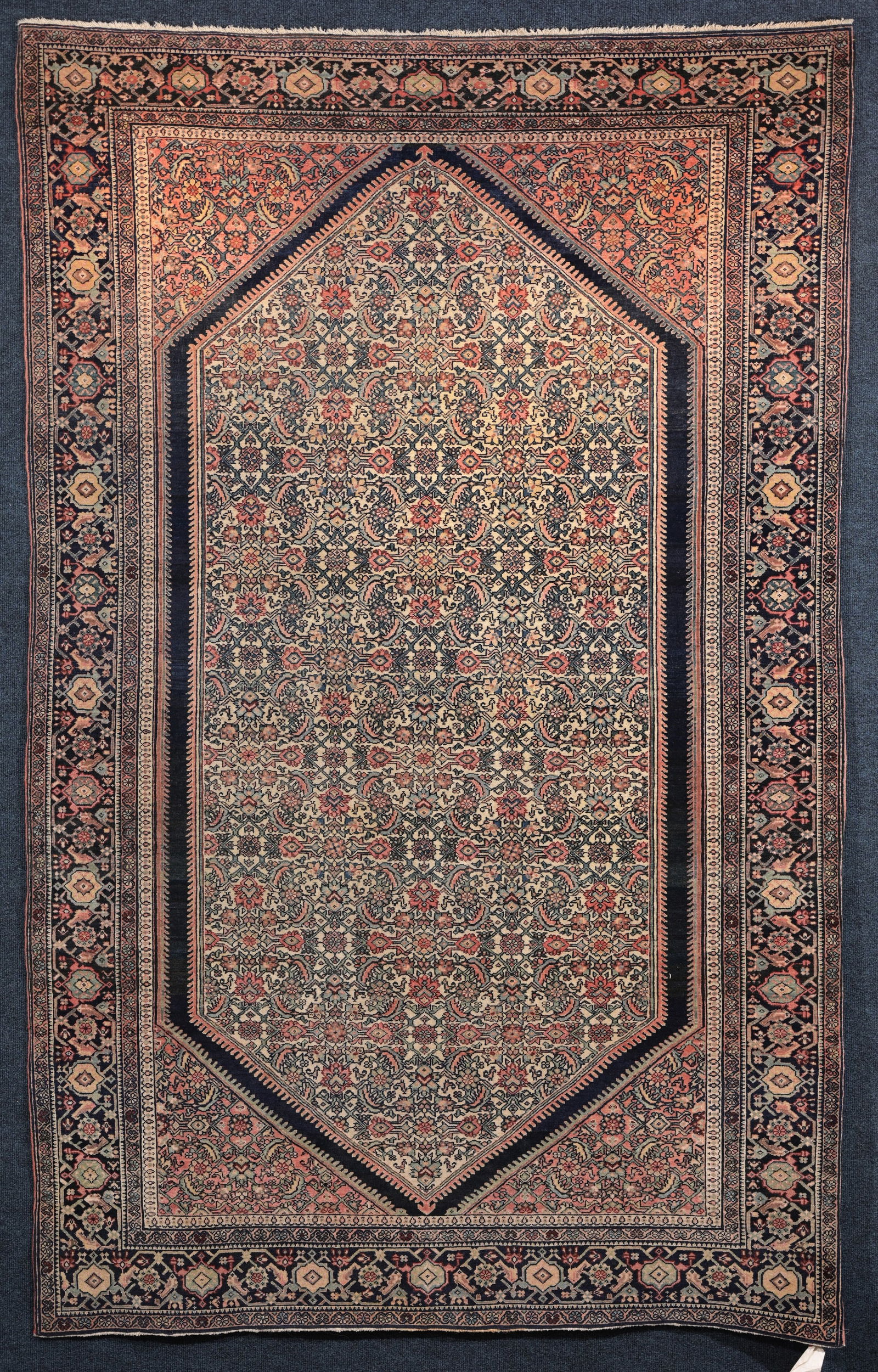 Antique Persian Fereghan Sarouk Rug - 6'8" x 4'2" (1 of 20)