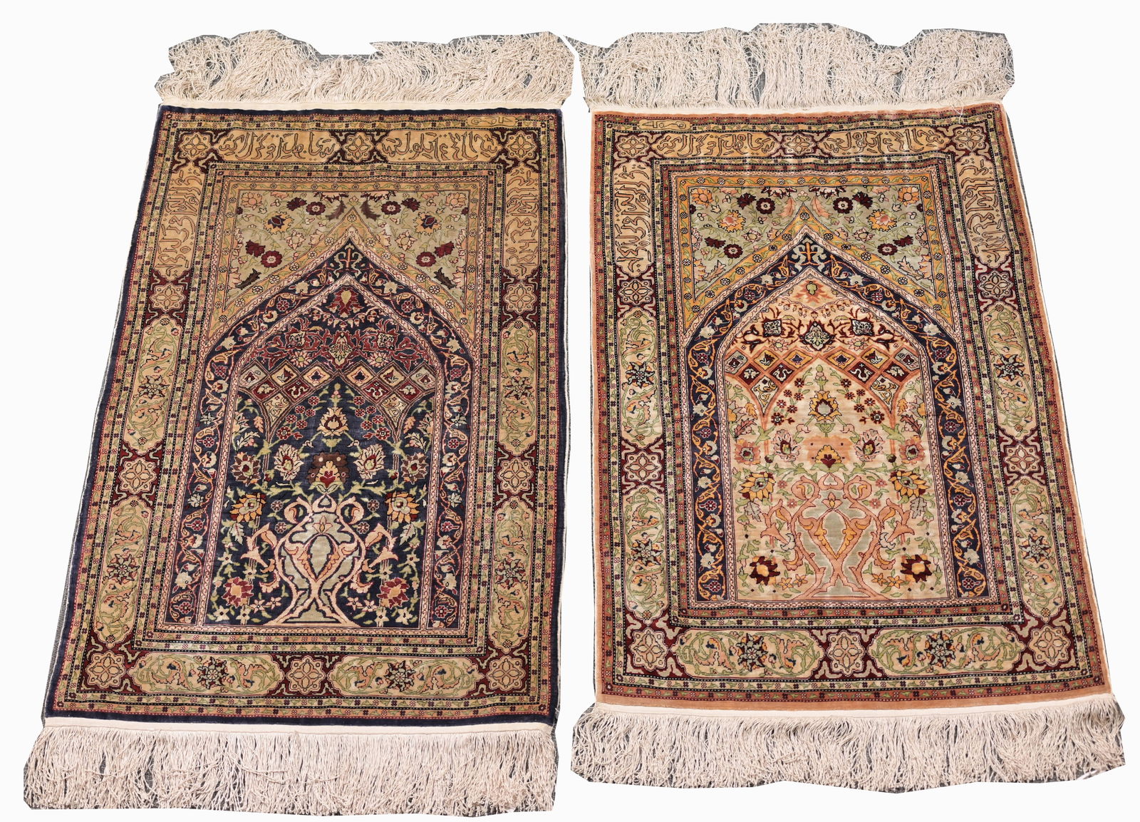 Pair of Silk Turkish Hereke Rugs (1 of 12)