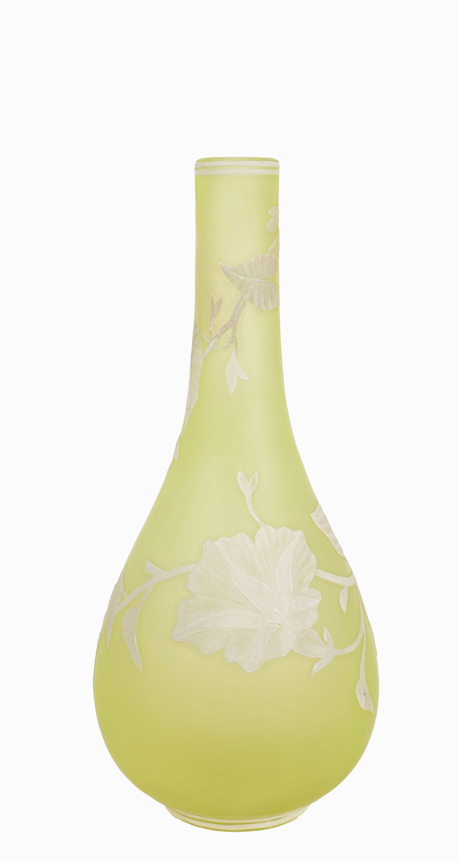 Thomas Webb Cameo Glass Vase: Thomas Webb Cameo Glass Vase. Height: 11.5 in.