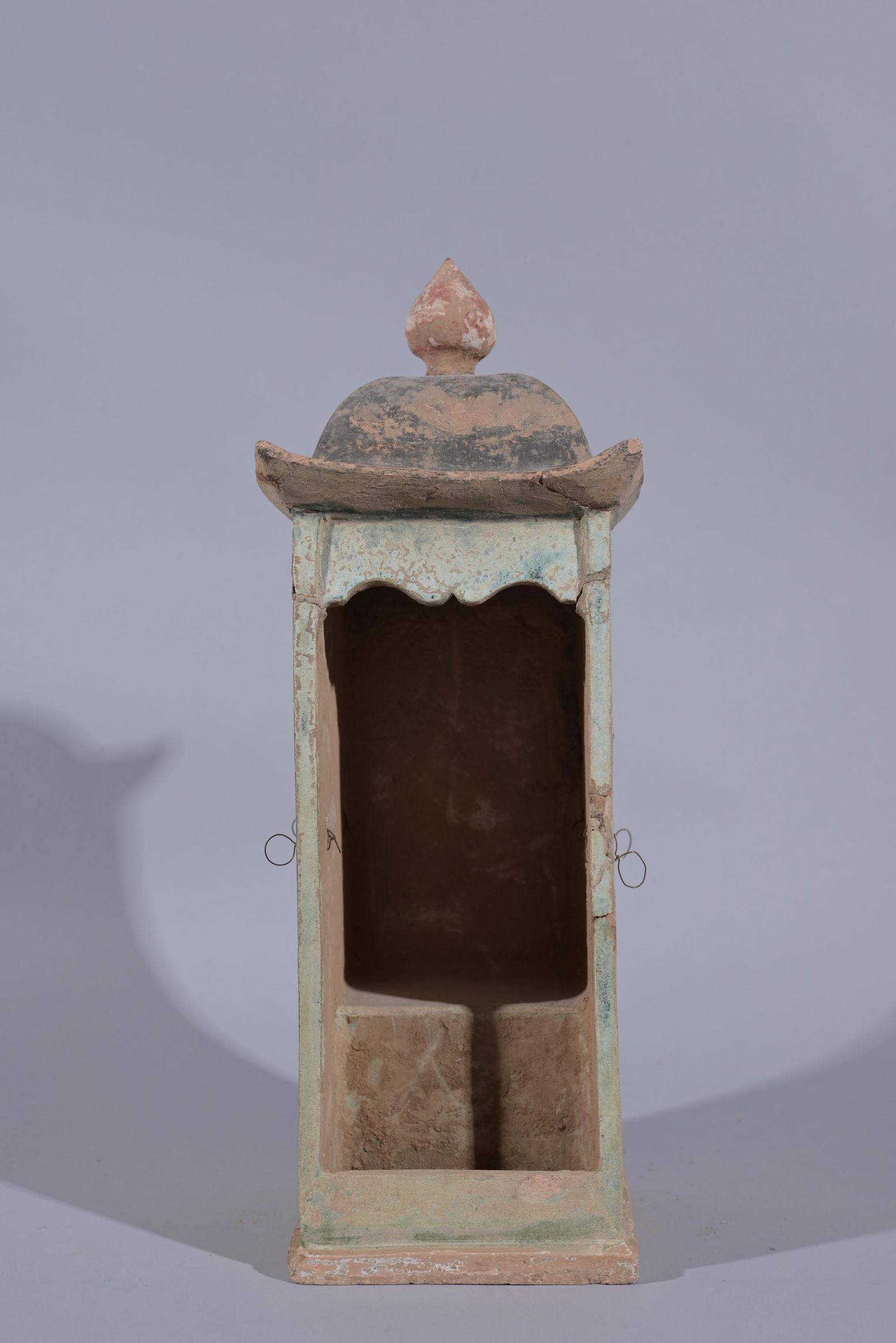 Early Chinese Glazed Pottery Sedan Chair: Early Antique Chinese Glazed Pottery Sedan Chair Height: 17.25 in.