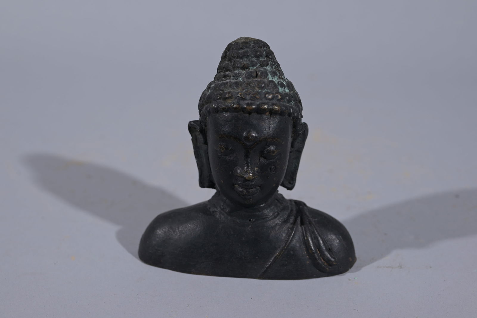 Antique Bronze Buddha Bust (1 of 4)