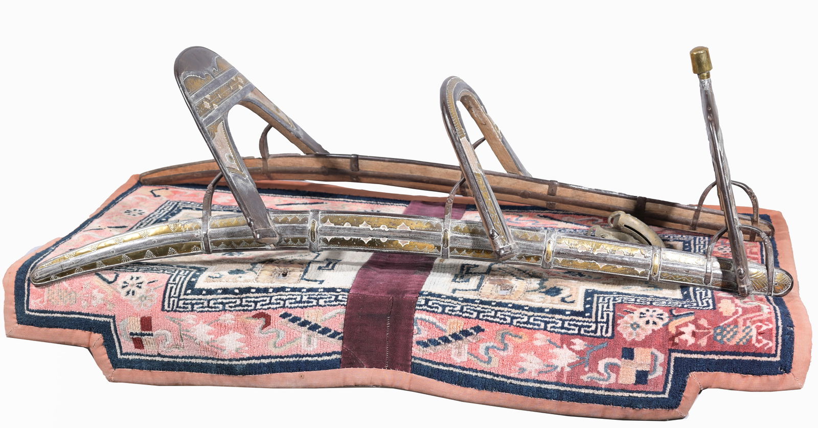 Antique Wood and Brass Camel Saddle (1 of 13)