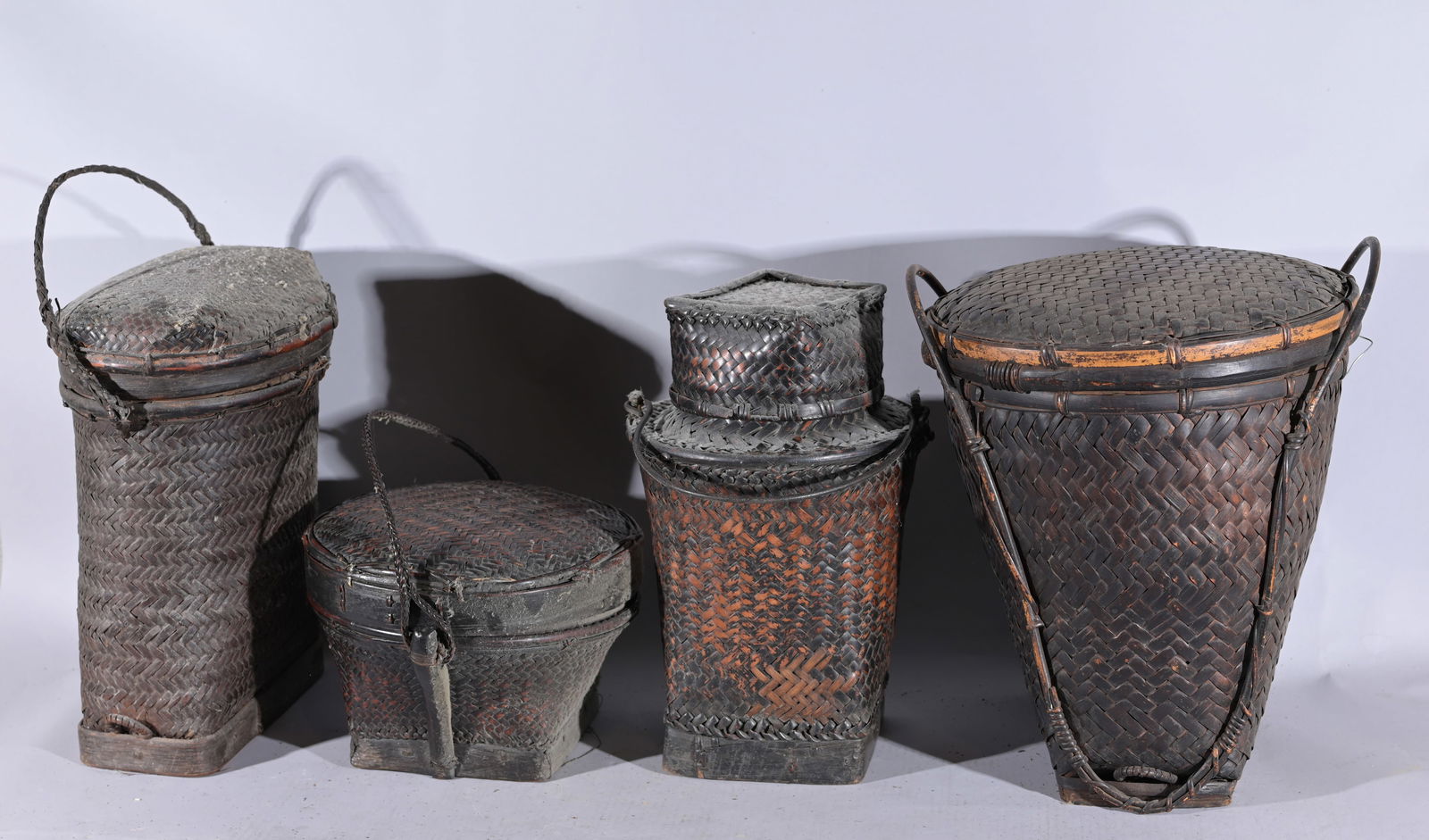 (4) Filipino Hand Woven Rattan Storage Baskets (1 of 5)