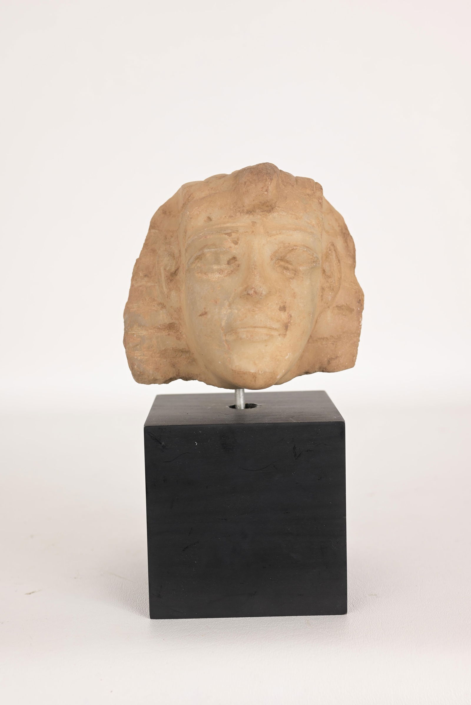 Carved Stone Egyptian Bust on Stand (1 of 8)