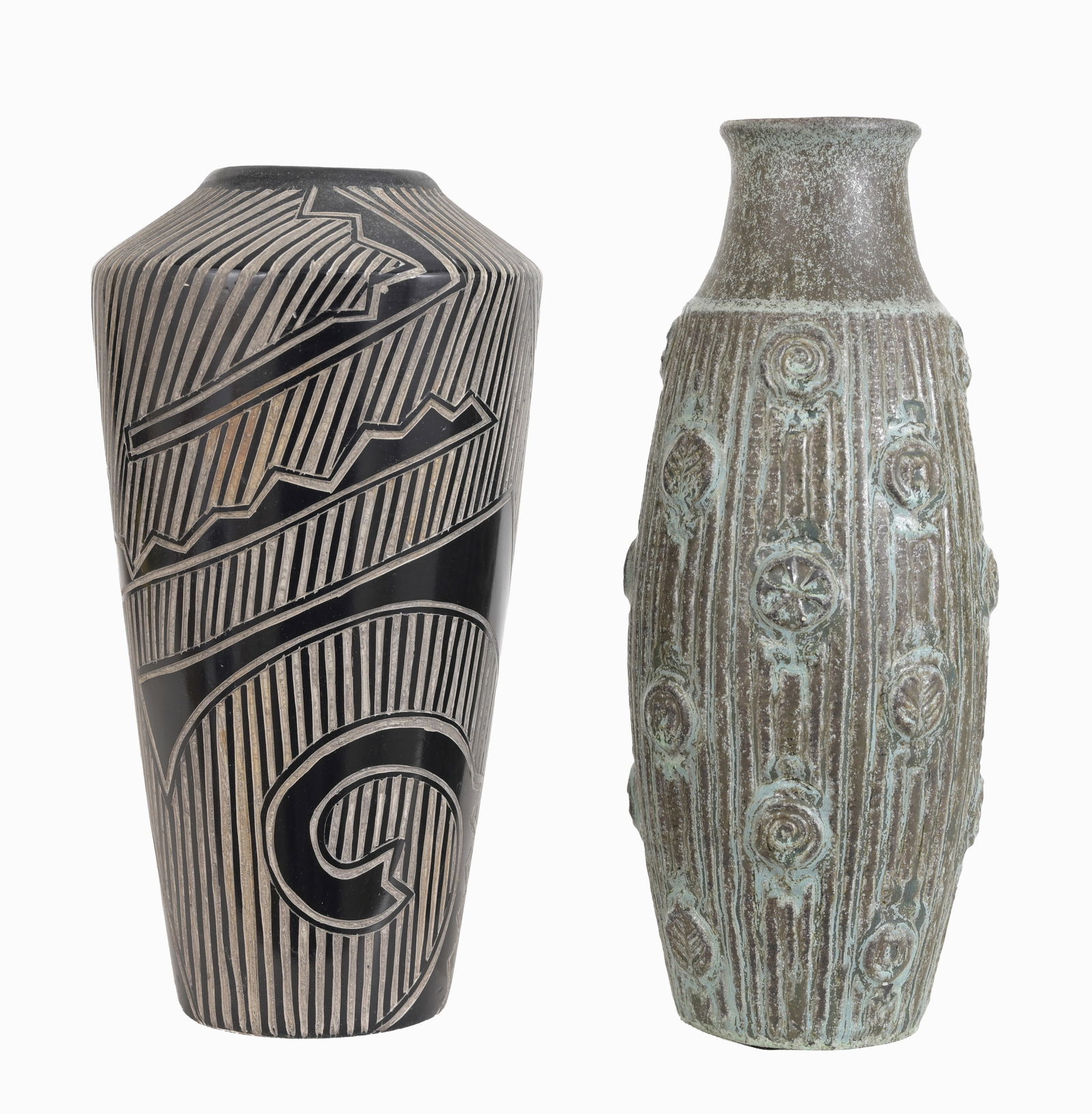 (2) Mid Century Modern Pottery Vases (1 of 7)