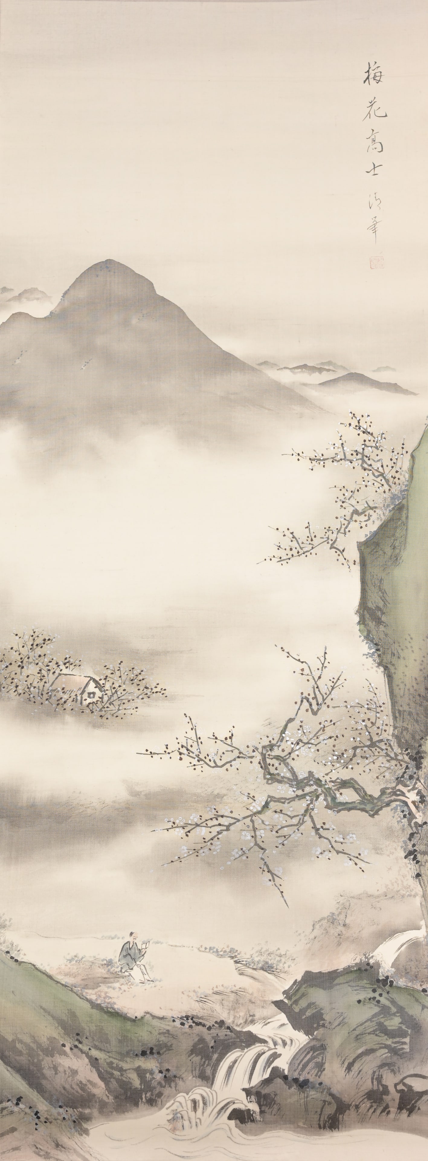 Chinese, Nanga School Watercolor Scroll Painting (1 of 7)