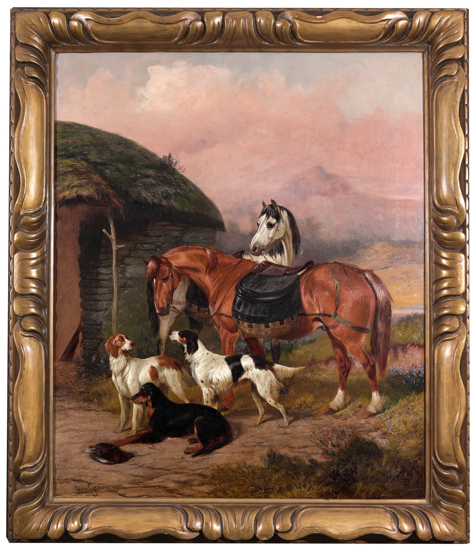 Colin Graeme (UK, fl. 1858-1910): Colin Graeme (UK, fl. 1858-1910) Oil on Canvas. Signed and dated (1900) lower left. Sight Size: 30 x 25 in. Overall Framed Size: 36 x 30 in.