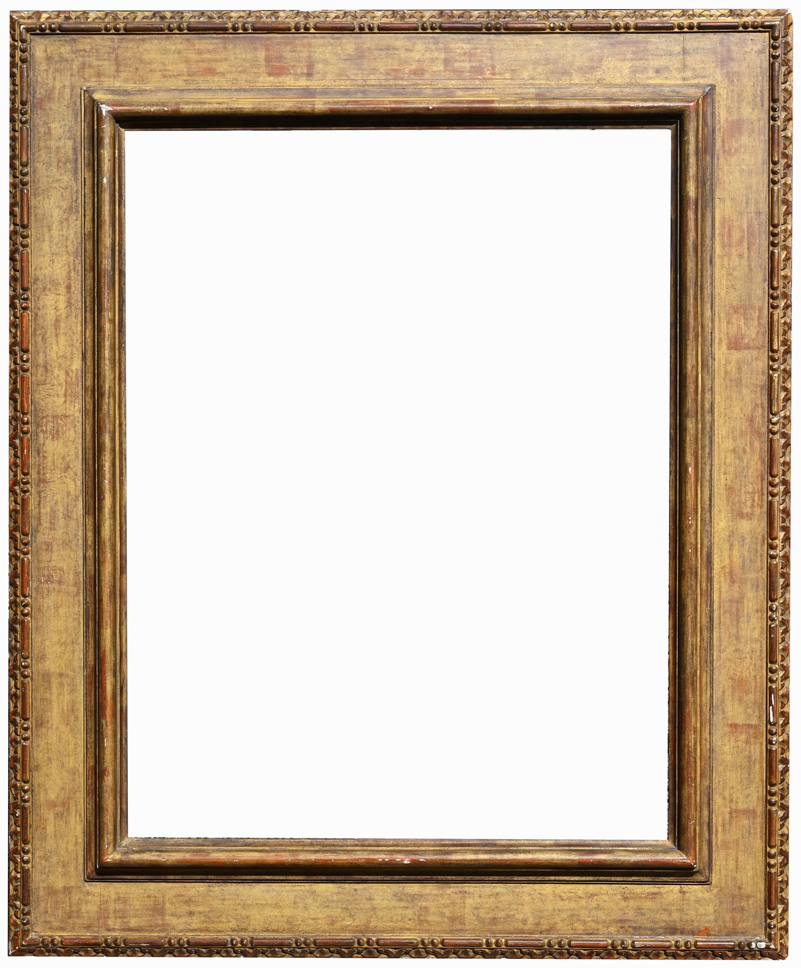 21st C. American Repro Bead & Reel Frame: 21st C. American School Bead & Reel Frame Rabbet Size: 47 x 36 in. Overall Framed Size: 61 x 50.5 in.