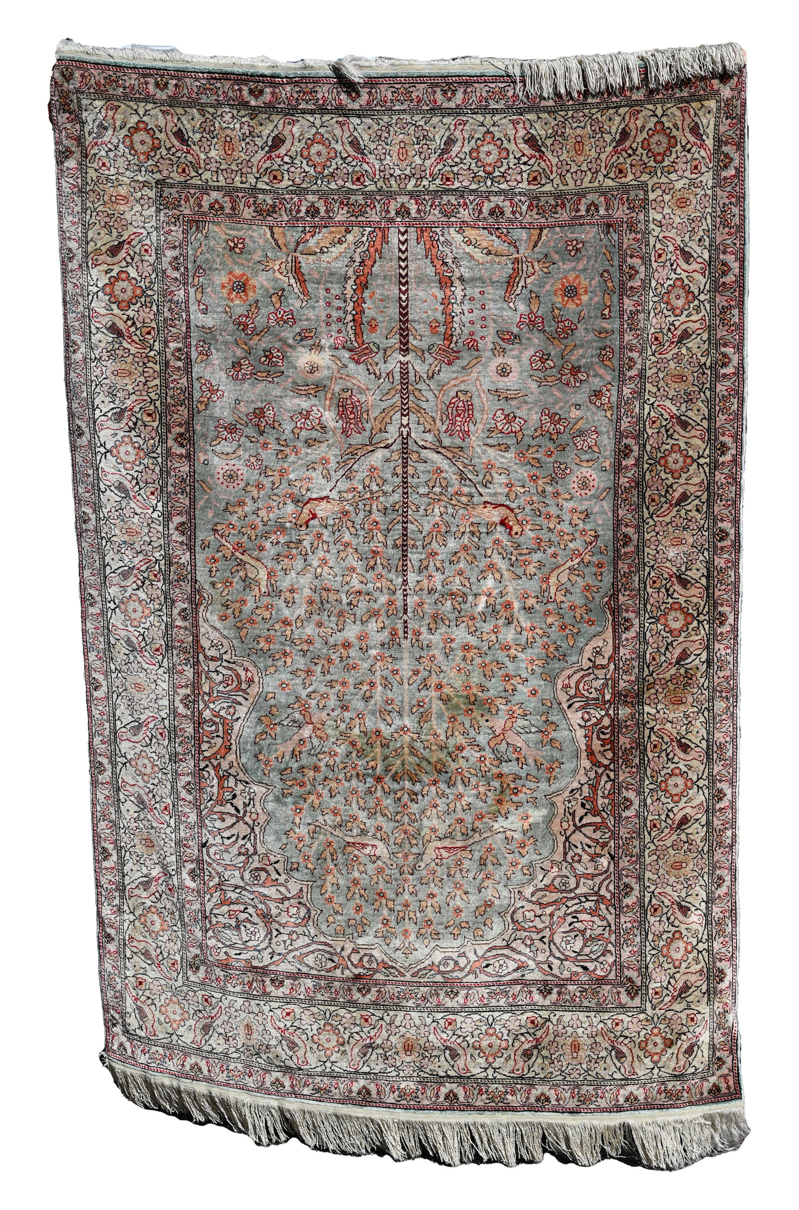 Persian Silk Rug - 6'3" x 4': Size: 75 x 48 in. (6'3" x 4')
