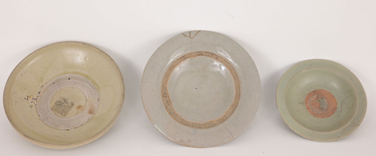 (3) Chinese Ming Dynasty Glazed Vessels: (3) Chinese Ming Dynasty Glazed Vessels. Diameter: 6.5 / 6.5 / 5 in.