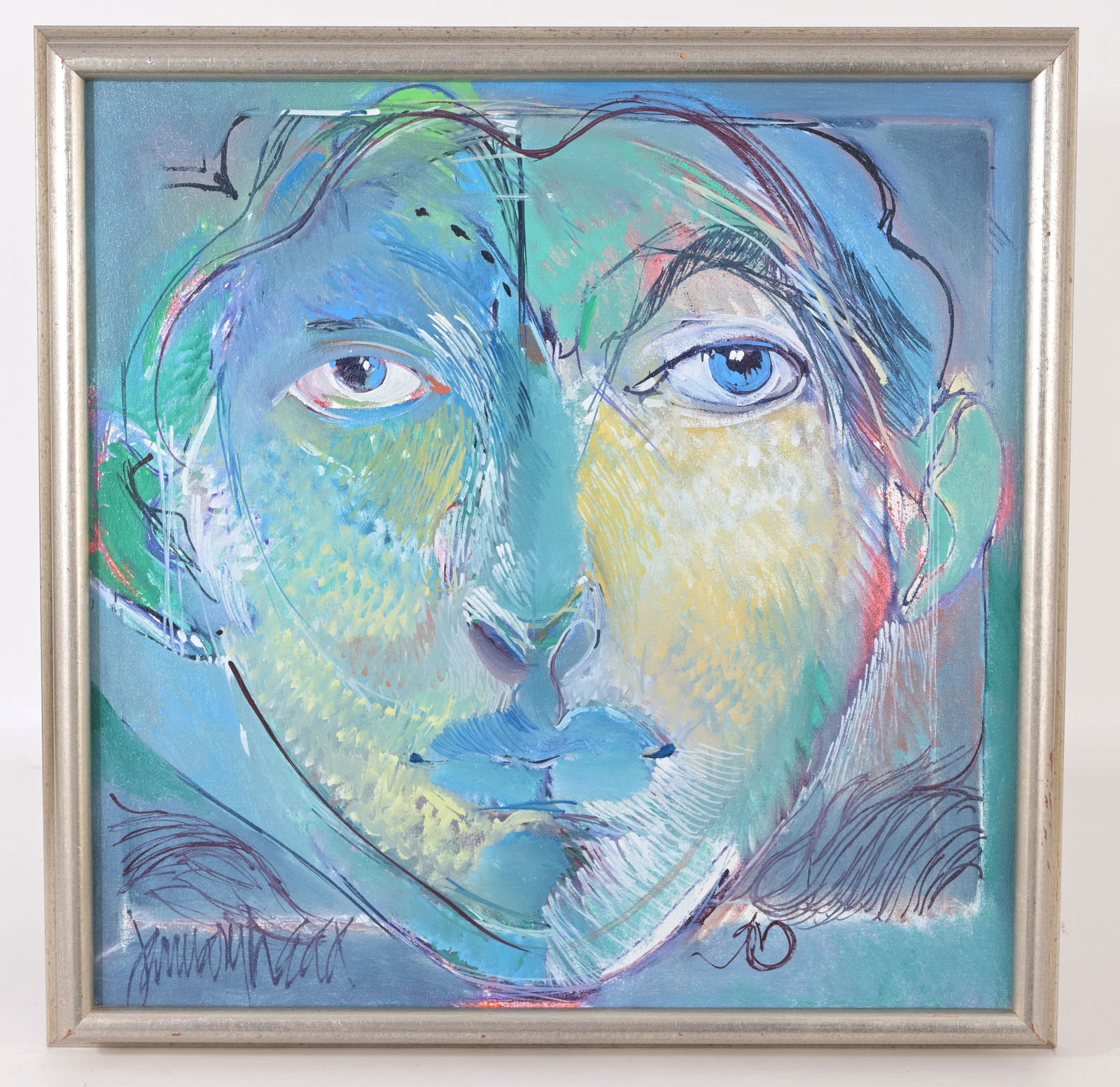 Craig Rubadoux (Florida, B. 1937) "January Heady": Craig Rubadoux (Florida, B. 1937) "January Heady" Oil on Canvas. Inscribed lower margin. Sight Size: 17.5 x 17.5 in. Overall Framed Size: 20 x 20 in.