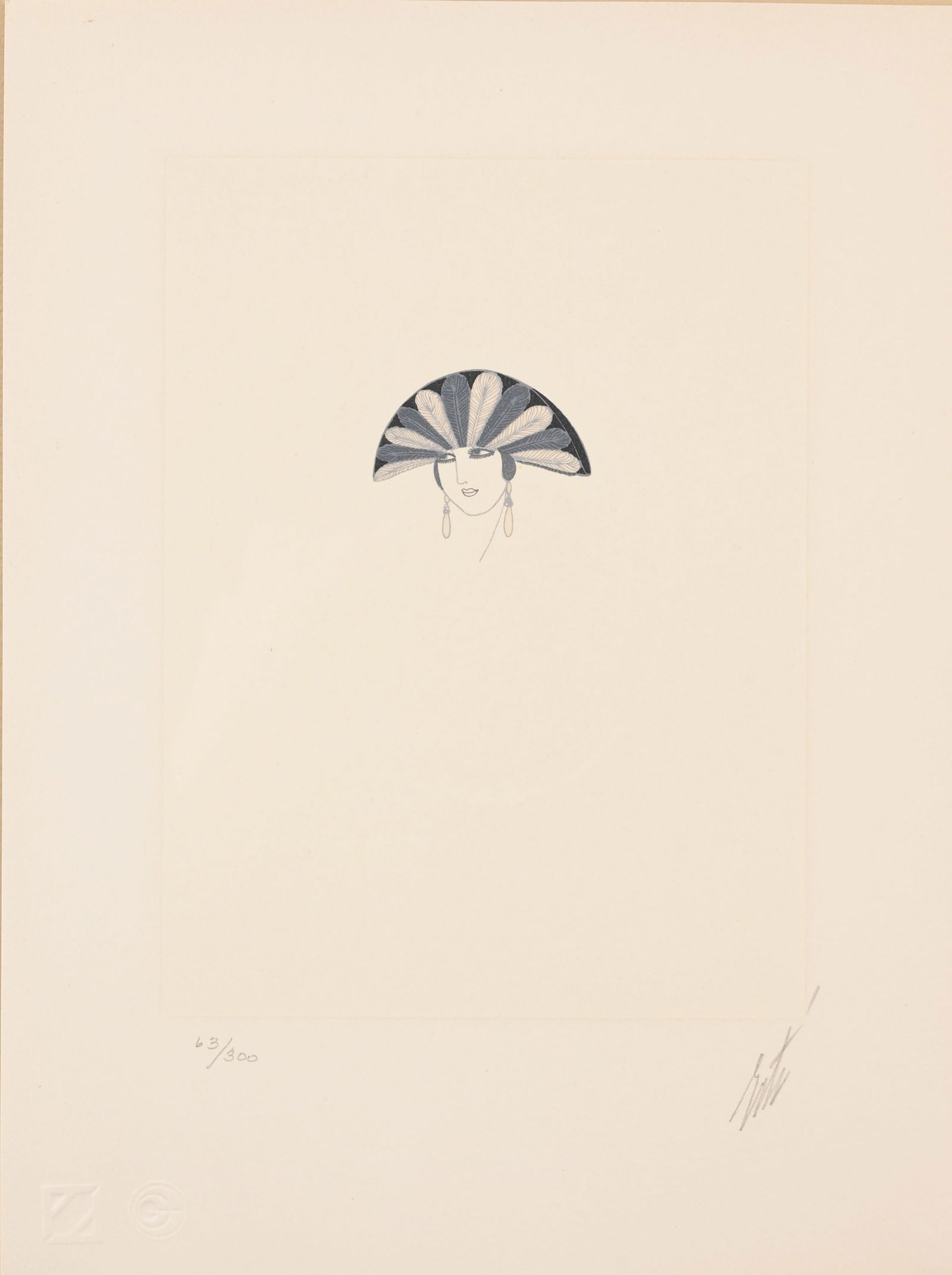 Erte (Romain De Tirtoff) "Feathers" (1 of 4)