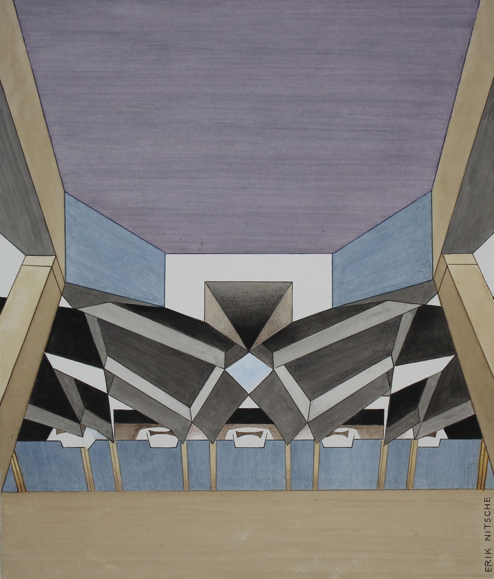 Erik Nitsche (1908 - 1998) "Underground Exhibit" (1 of 4)