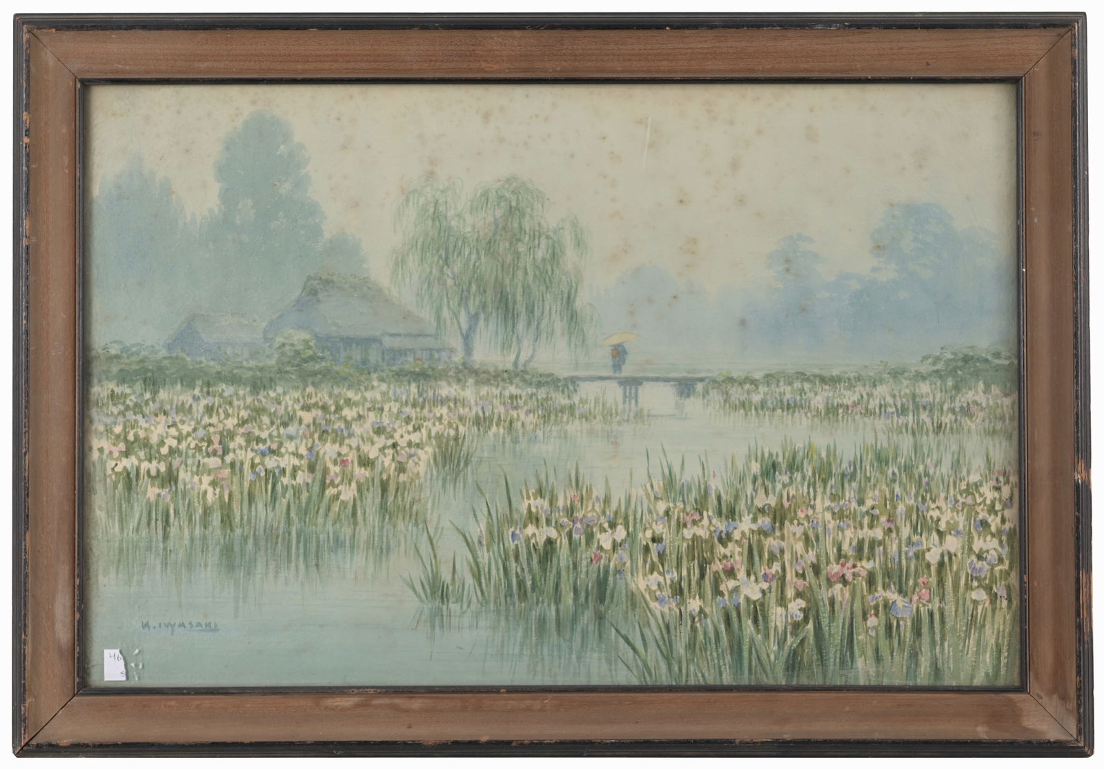 Antique Japanese School Watercolor, Signed (1 of 5)