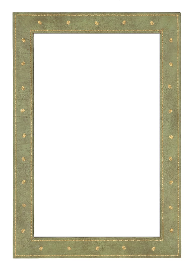 Vintage 20th C Italian leather mirror frame (1 of 3)