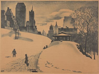 Louis Lozowick (1892 - 1973) "Central Park"