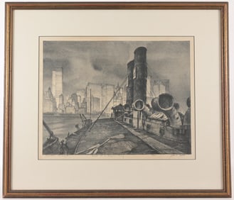 John Noble (1913-1986)"Ghost of Bygone Ferry" NYC