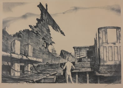 John Noble (1913 - 1986) "Heart of the Boneyard"