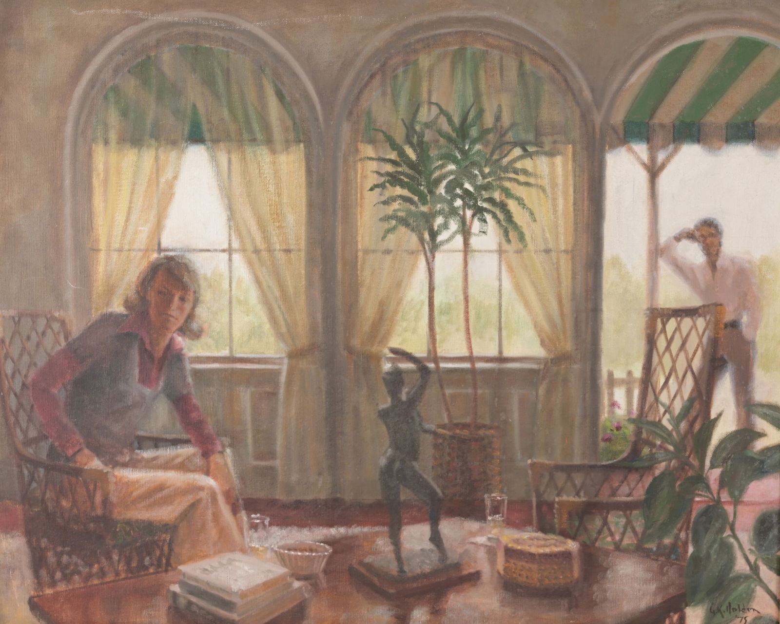 G.K Holden (American, 20th C.) Interior Scene (1 of 7)