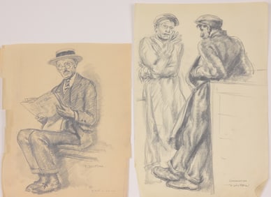 Francis Luis Mora (1874 - 1940) Pencil Sketches