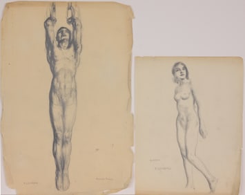 Francis Luis Mora (1874 - 1940) Pencil Sketches