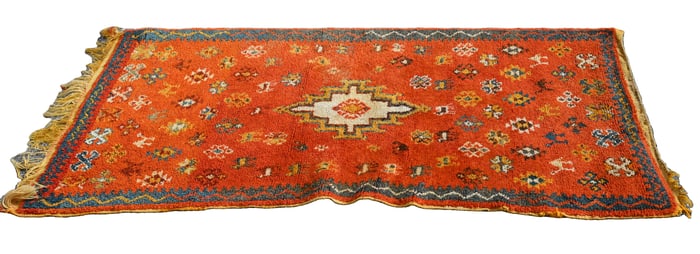 Hand Made Semi-Antique Moroccan Rug - 6'2" x 3'8"
