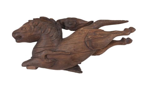 Qing Dynasty Chinese Wood Temple Carving