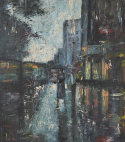 '66 Rita Matthews Mid Century Cityscape