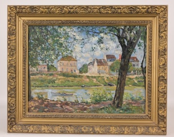After Sisley "Village on the Seine"