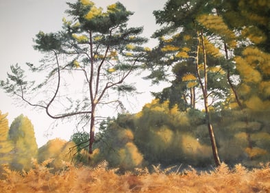 Peter Barrett (British, B 1935) "Bent Pine Branch"