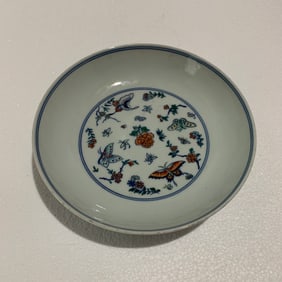 Chinese Doucai dish, Yongzheng mark