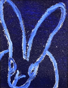 Hunt Slonem (b. 1951) Blue Bunny w/ Diamond Dust