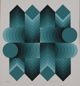 Victor Vasarely (1906 - 1997) "Cubes IV"
