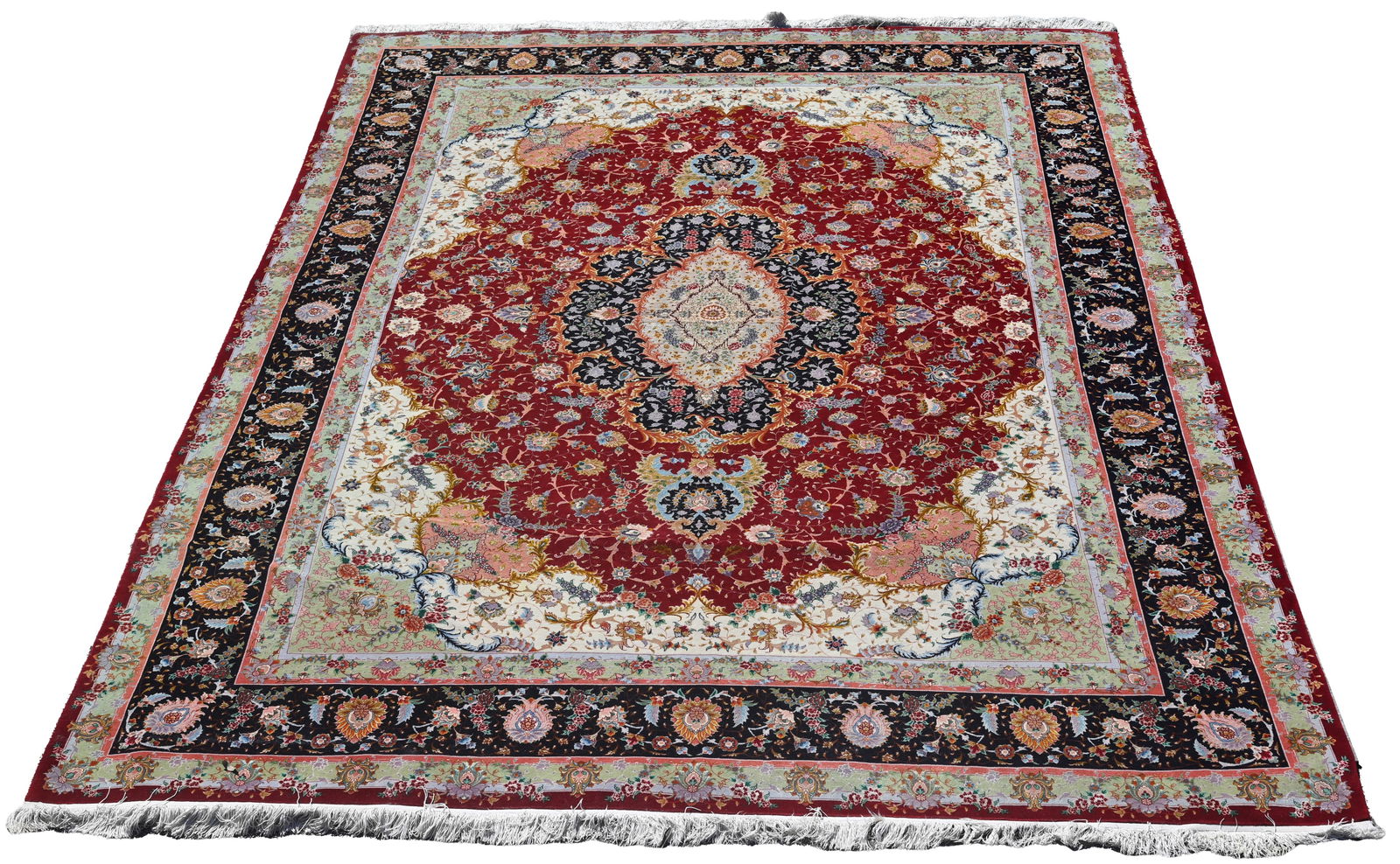 Important Fine Silk Warp Tabriz Rug (1 of 17)