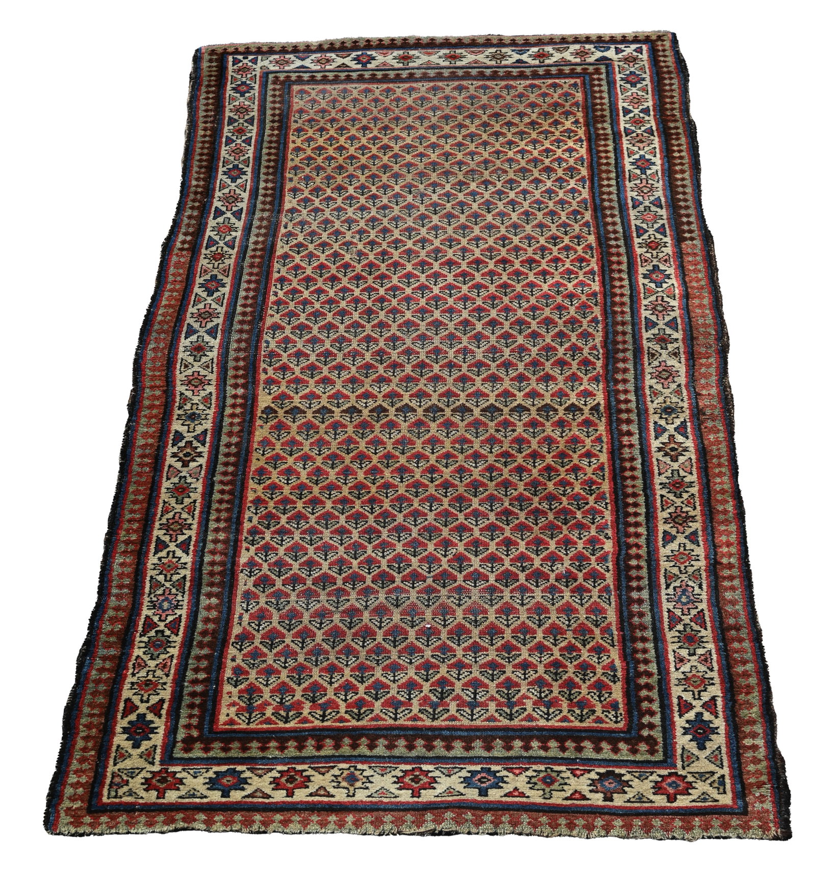 Semi-Antique Caucasian Rug - 7'8" x 3'7": Semi-Antique Caucasian Rug. Provenance: From the Deceseased estate of Lou Pritchett, ex Vice-President of Procter and Gamble. Size: 92 x 43 in. (7'8" x 3'7")