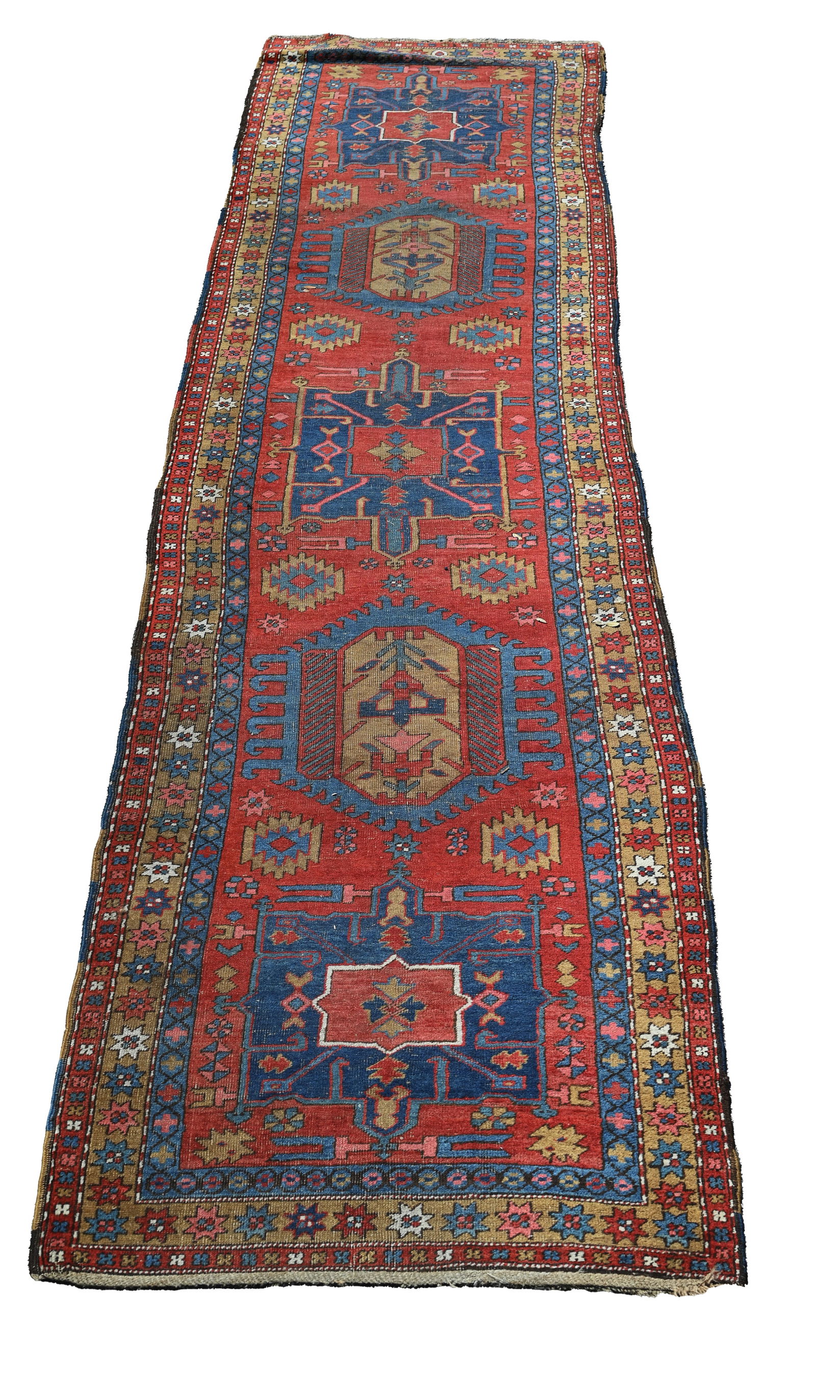 Antique Heriz Runner Rug - 14'6" x 3'2" (1 of 7)