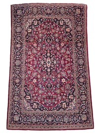 Persian Kashan Rug - 7' x 4'4"