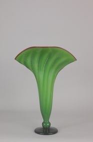 Rick Strini Art Glass Fan Vase