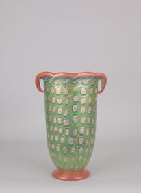 Gambaro & Poggi Millefiori Murano Art Glass Vase