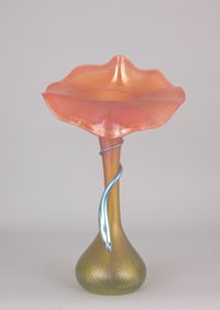 Czech Snake Form Glass Vase