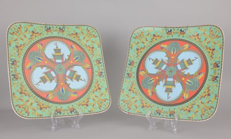 (2) Versace Rosenthal Marco Polo Plates