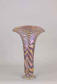 Rick Strini Art Glass Fan Vase