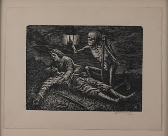 Albert Abramovitz (1879 - 1963) Wood Engraving