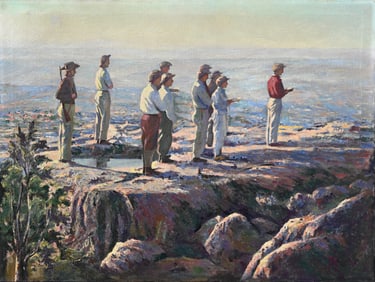Ben Asher (20th C.) "Golan Heights Sunrise"