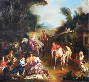 After Francois Lemoine "Hunting Picnic" - 1723