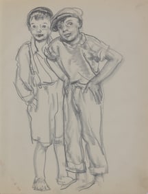 Francis Luis Mora (1874 - 1940) Pencil Sketch