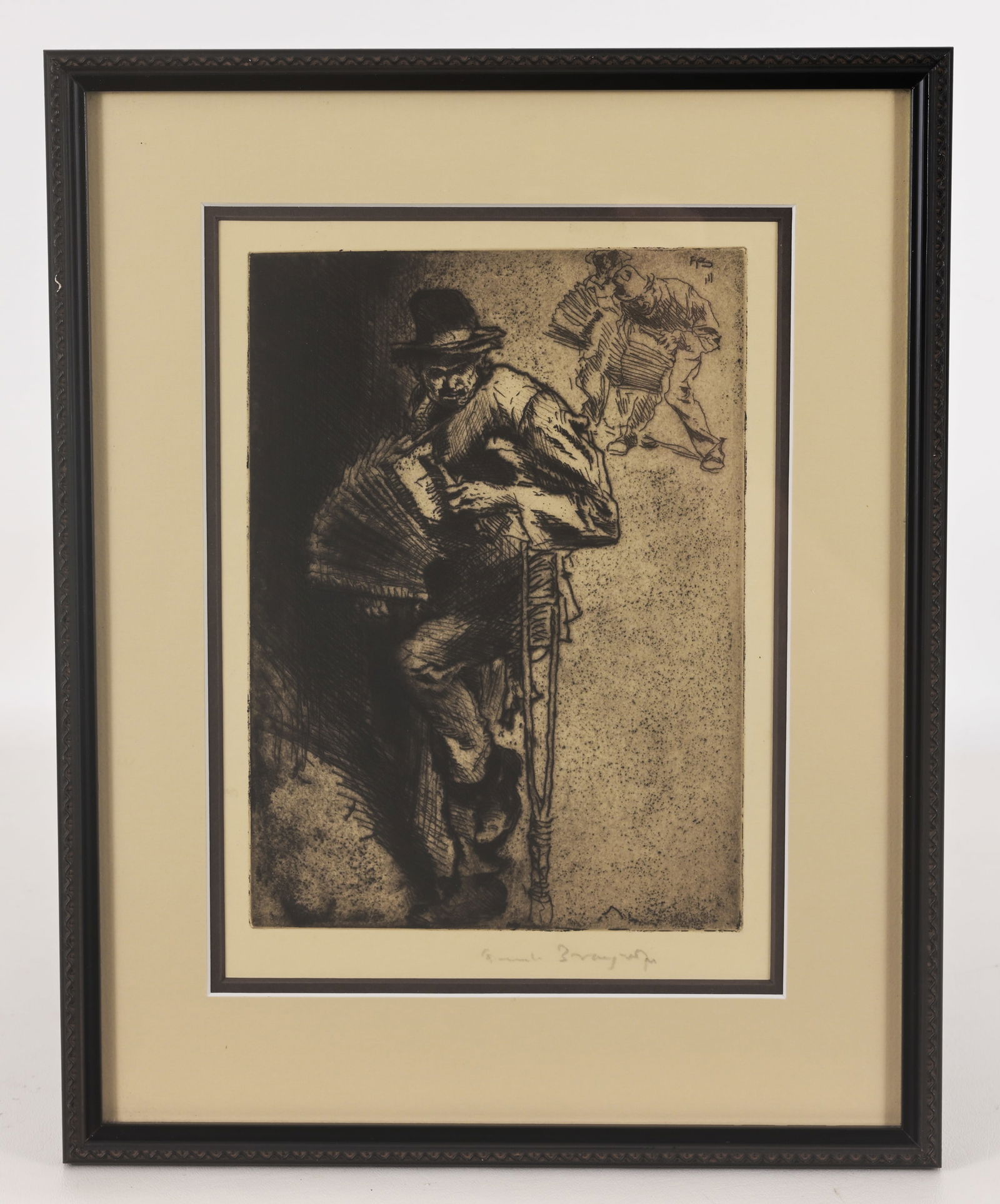Frank Brangwyn - "The Beggar Musician" Etching (1 of 4)