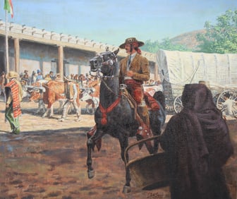David K. Stone (1922 - 2001) "Trading in Santa Fe"